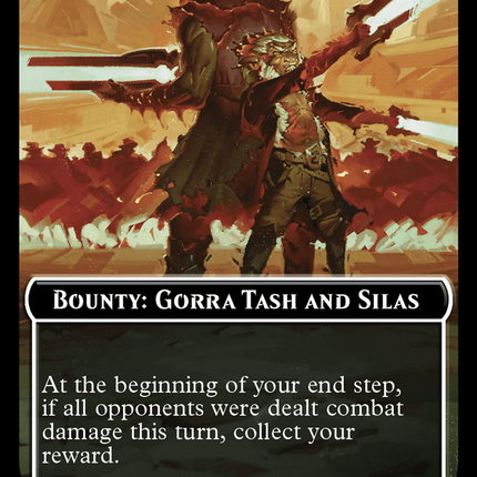 Bounty: Gorra Tash and Silas // Bounty Rules Double-Sided Token [Outlaws of Thunder Junction Commander Tokens]