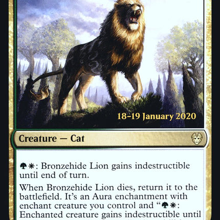 Bronzehide Lion [Theros Beyond Death Prerelease Promos]