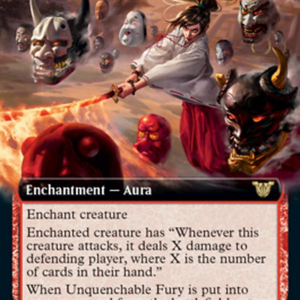 Unquenchable Fury (Extended Art) [Kamigawa: Neon Dynasty Commander]