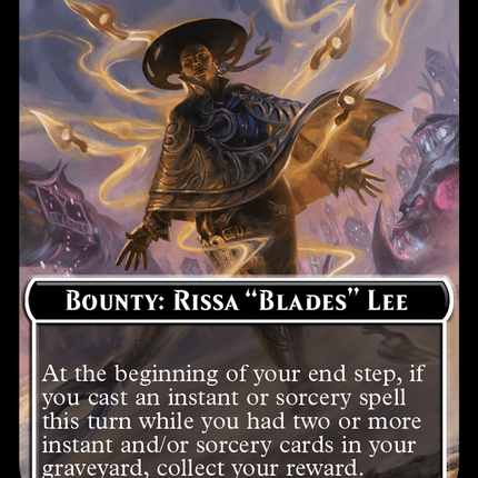 Bounty: Rissa "Blades" Lee // Bounty Rules Double-Sided Token [Outlaws of Thunder Junction Commander Tokens]