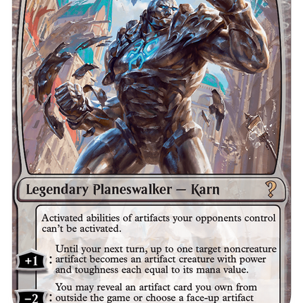 Karn, the Great Creator (White Border) [Mystery Booster 2]