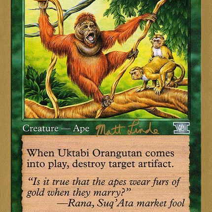 Uktabi Orangutan (Matt Linde) [World Championship Decks 1999]