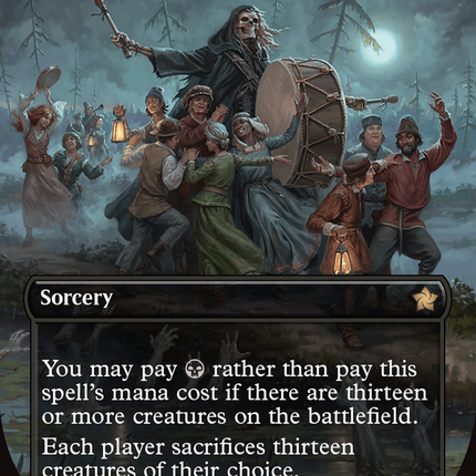 Blasphemous Edict (Borderless) (Mana Foil) [Foundations]