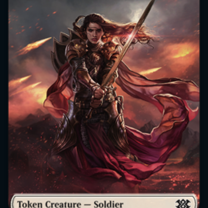 Boar // Soldier Double-Sided Token [Double Masters 2022 Tokens]