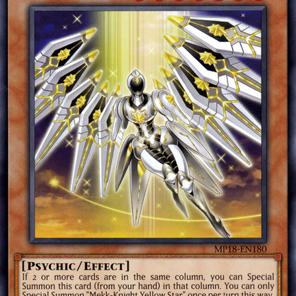 Mekk-Knight Yellow Star [MP18-EN180] Rare