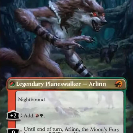 Arlinn, the Pack's Hope // Arlinn, the Moon's Fury (Borderless) [Innistrad: Midnight Hunt]