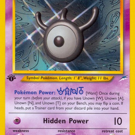 Unown [W] (29/105) [Neo Destiny 1st Edition]