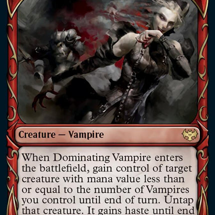 Dominating Vampire (Showcase Fang Frame) [Innistrad: Crimson Vow]