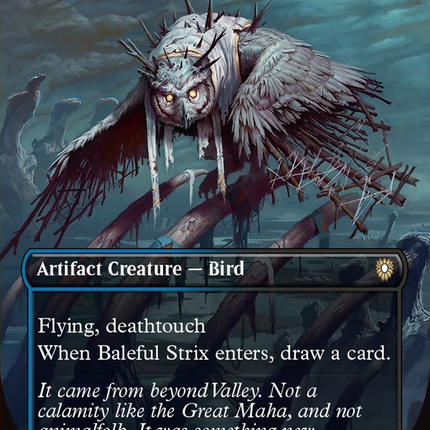 Baleful Strix (Borderless) [Bloomburrow Commander]