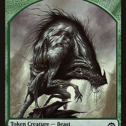 Beast // Saproling Double-Sided Token [Planechase Anthology Tokens]
