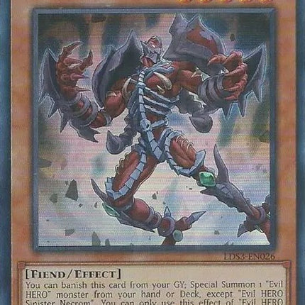 Evil HERO Sinister Necrom (Red) [LDS3-EN026] Ultra Rare