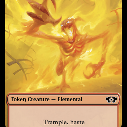 Elemental (2) // Teferi Akosa of Zhalfir Emblem Double-Sided Token [March of the Machine Tokens]