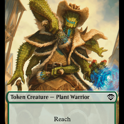 Plant Warrior // Plant Double-Sided Token [Outlaws of Thunder Junction Commander Tokens]