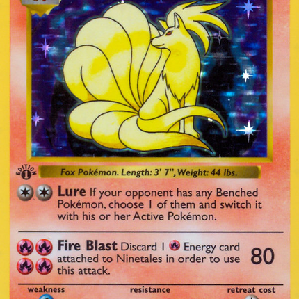 Ninetales (12/102) (Shadowless) [Base Set 1st Edition]