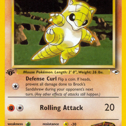 Brock's Sandshrew (71/132) [Gym Heroes 1st Edition]