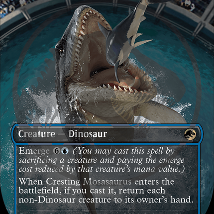 Cresting Mosasaurus (Emblem) (Borderless) [Jurassic World Collection Tokens]
