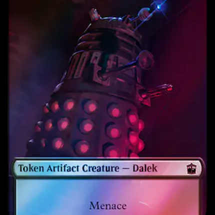Dalek // Clue (0054) Double-Sided Token (Surge Foil) [Doctor Who Tokens]