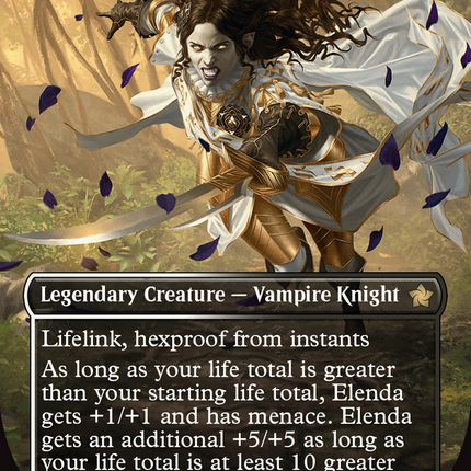 Elenda, Saint of Dusk (Borderless) (Mana Foil) [Foundations]