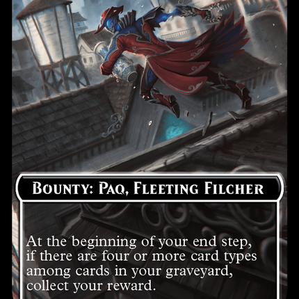 Bounty: Paq, Fleeting Filcher // Bounty Rules Double-Sided Token [Outlaws of Thunder Junction Commander Tokens]