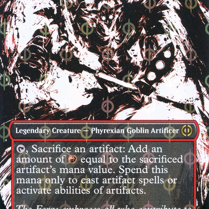 Slobad, Iron Goblin (Borderless Ichor Step-and-Compleat Foil) [Phyrexia: All Will Be One]