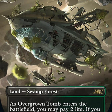 Overgrown Tomb (Borderless) (Galaxy Foil) [Unfinity]