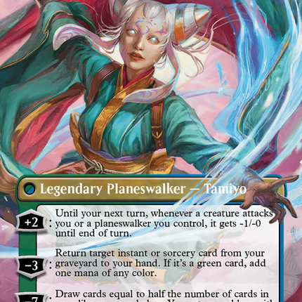 Tamiyo, Inquisitive Student // Tamiyo, Seasoned Scholar (Borderless) (Textured Foil) [Modern Horizons 3]