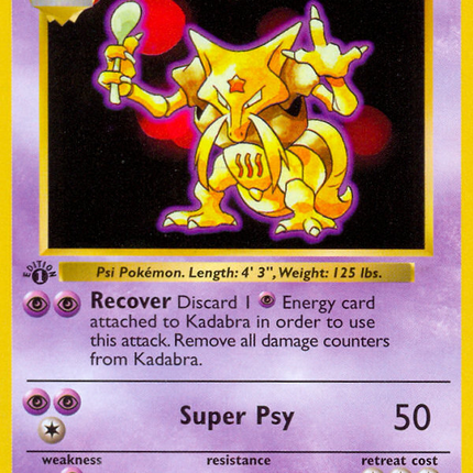 Kadabra (32/102) (Shadowless) [Base Set 1st Edition]