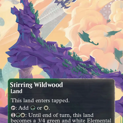 Stirring Wildwood (0174) (Borderless) (Galaxy Foil) [Edge of Eternities: Stellar Sights]