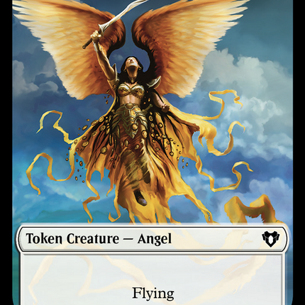 Copy (54) // Angel Double-Sided Token [Commander Masters Tokens]