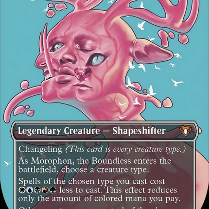 Morophon, the Boundless (Borderless Textured Foil Frame Break) [Commander Masters]