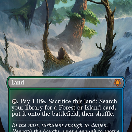 Misty Rainforest (Borderless) [Tarkir: Dragonstorm Special Guests]