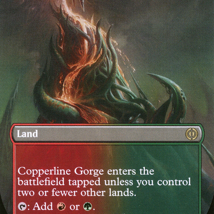 Copperline Gorge (Borderless Alternate Art) [Phyrexia: All Will Be One]