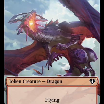 Saproling // Dragon (0021) Double-Sided Token [Commander Masters Tokens]