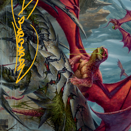 Hoarding Broodlord Art Card (Gold-Stamped Signature) [March of the Machine Art Series]