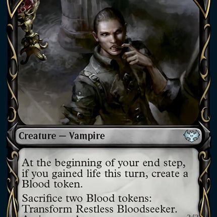 Restless Bloodseeker // Bloodsoaked Reveler (Showcase Fang Frame) [Innistrad: Crimson Vow]