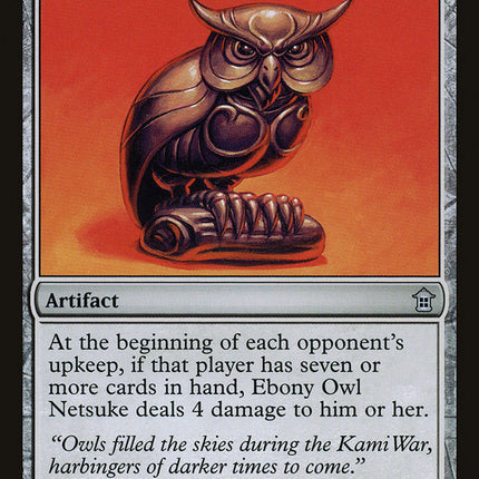 Ebony Owl Netsuke [Saviors of Kamigawa]