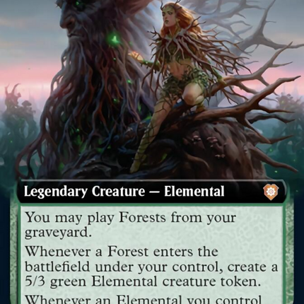 Titania, Nature's Force (Extended Art) [The Brothers' War Commander]