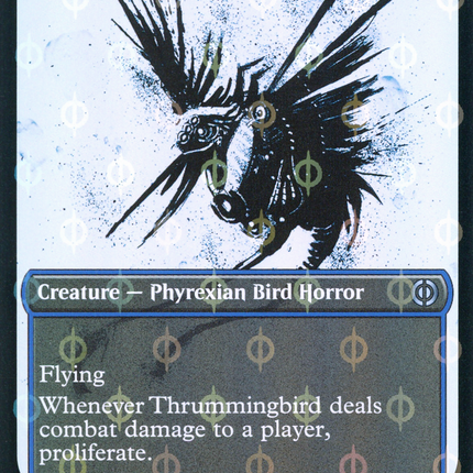 Thrummingbird (Showcase Ichor Step-and-Compleat Foil) [Phyrexia: All Will Be One]