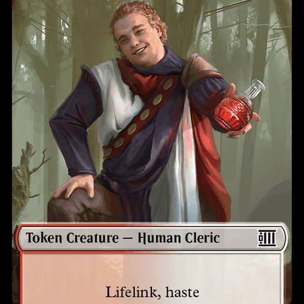 Human Cleric // Plot Double-Sided Token [Outlaws of Thunder Junction Tokens]