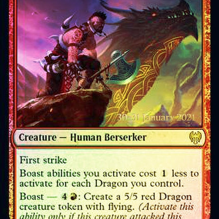 Dragonkin Berserker [Kaldheim Prerelease Promos]