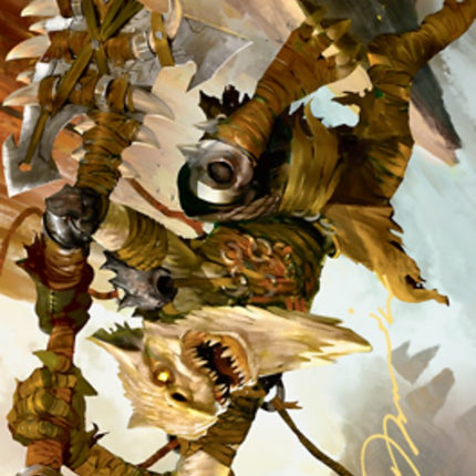 Teeterpeak Ambusher Art Card (Gold-Stamped Signature) [Zendikar Rising Art Series]