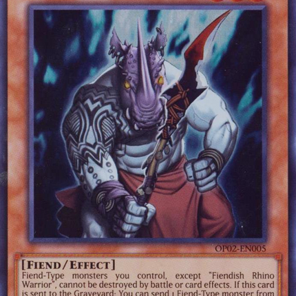 Fiendish Rhino Warrior [OP02-EN005] Super Rare