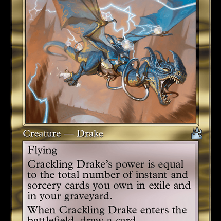 Crackling Drake (Retro Frame) [Ravnica Remastered]