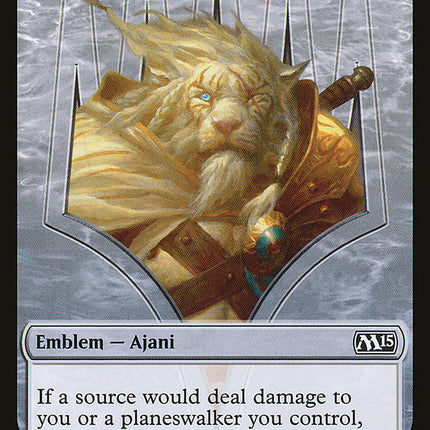 Ajani Steadfast Emblem [Magic 2015 Tokens]
