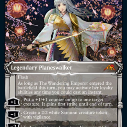 The Wandering Emperor (Showcase) (Foil Etched) [Kamigawa: Neon Dynasty]