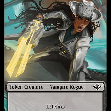 Mercenary // Vampire Rogue Double-Sided Token [Outlaws of Thunder Junction Tokens]