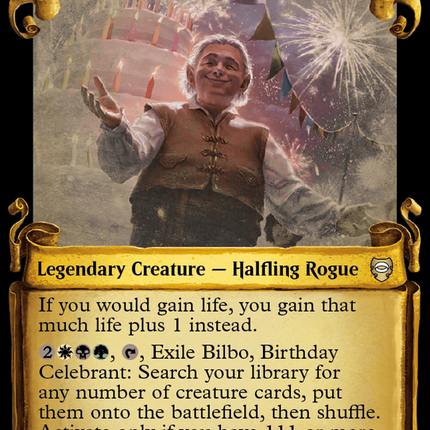Bilbo, Birthday Celebrant [The Lord of the Rings: Tales of Middle-Earth Commander Showcase Scrolls]