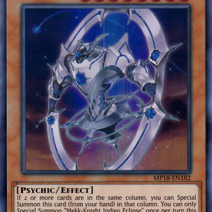 Mekk-Knight Indigo Eclipse [MP18-EN182] Super Rare