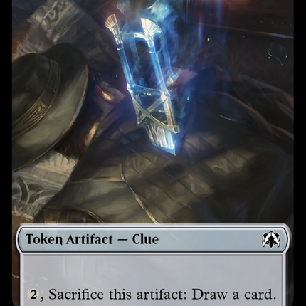 Golem // Clue Double-Sided Token [March of the Machine Commander Tokens]