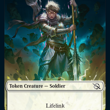 Soldier // Teferi Akosa of Zhalfir Emblem Double-Sided Token [March of the Machine Tokens]